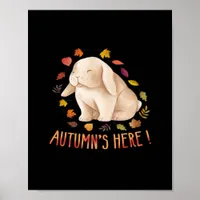 Autumn’s Says Cute Bunny Autumn It’s Fall Y’all Poster