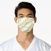 Geometric Surfing Pattern Beige White Adult Cloth Face Mask