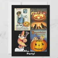 Vintage Jack o'Lantern & Kids Montage Invite