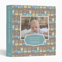 Memories & Milestones Baby Book Binder for Boys