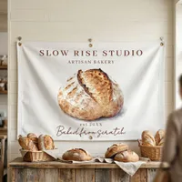 Watercolor Sourdough Bread Artisan Bakery Business Banner