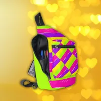 Bright Neon Paint Brush Strokes |  Sling Bag