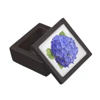 Blue Hydrangea Flower Jewelry Box