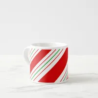 Christmas Candy Cane Stripes ID259 Espresso Cup