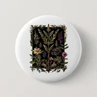 Goblincore Victorian Witch Herbs Classic Button