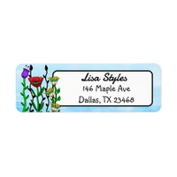 Pretty Flower Artsy Colorful Label