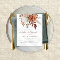 Budget Terracotta Fall Florals Rehearsal Dinner