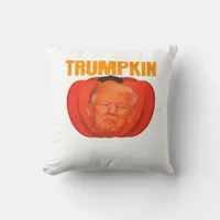 Trumpkin Halloween Jack O Lantern Graphic Funny  Throw Pillow