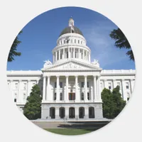 Capitol Majesty: Sacramento's Timeless Icon Classic Round Sticker