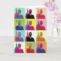 President Obama Pop Art Presidential Birthday Card