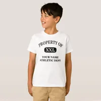 Property of XXL Your Name Unisex Kids White T-Shirt