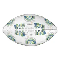 Watercolor Rainbow Pattern Football