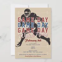 Football Game Day Sports Big Watch Party Invitation