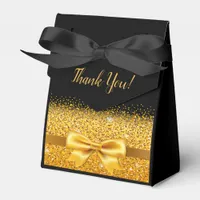 Black gold elegant Thank You Favor Boxes