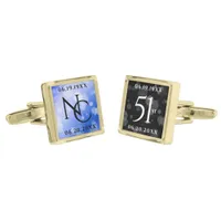 Elegant 51st Sapphire Wedding Anniversary Cufflinks