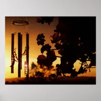 windchime sunset poster