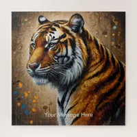Boho Tiger Puzzle – Vibrant Jungle Wildlife Art