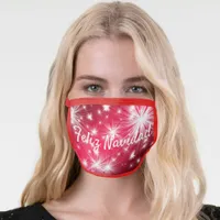 Red Feliz Navidad Face Mask Merry Christmas 