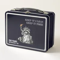 Keep It Clean Keep It Free—250 Years San Francisco Metal Lunch Box