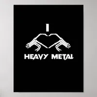 Funny Halloween Skeleton Heart Hands Classic Poster