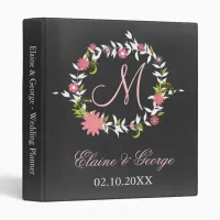 Chalkboard Monogram Wedding Planner Folder