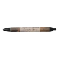 Faux Rustic Barn Wood Wedding Save the Date Pen