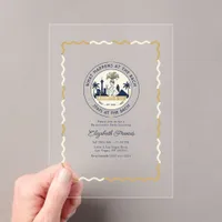 Preppy Social Club Las Vegas Bachelorette Party Acrylic Invitations
