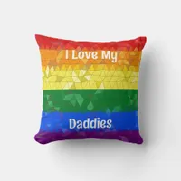 Rainbow Pride Mosaic Flag Throw Pillow