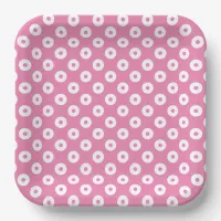 Simple Pink and White Polka-Dots Paper Plates