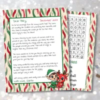 Cute Personalized Letter from Santa | Word Search