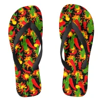 Hot Hot Hot Red Chillies Crazy Flip Flops