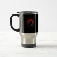 F-Caw-F Funny Crow Blood Moon Gothic Adult Humor Travel Mug