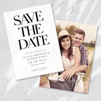 Modern Minimalist Photo Wedding Save The Date