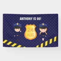 Police themed Birthday Party personalized Banner