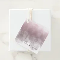 Watercolor Reflections Thank You Mauve ID774 Favor Tags
