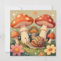 Cottage Core Snail and Musrhooms