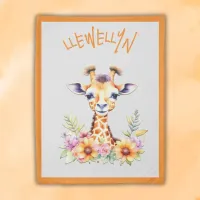 Monogrammed Baby Giraffe | Duvet Cover