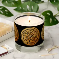 Triple Celtic Knot Swirl Mandala  Scented Candle