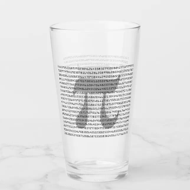 Many Many Digits of Pi Mathematical Constant Glass