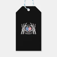 America Skull Skeleton Hand Artwork Editable Layer Gift Tags