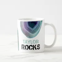 *~* Personalize NAME ROCKS Magneta Pastels Teal Coffee Mug