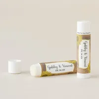 Rustic Yellow Sunflowers Barn Wedding Favor Lip Balm