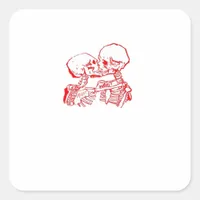 Till Death Do Us Apart (Red Transparent) Square Sticker