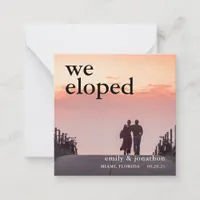 MINI SIZE | We Eloped Photo Elopement Announcement