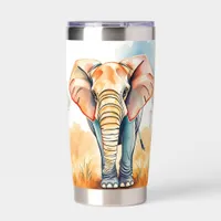Adorable Watercolor Elephant Insulated Tumbler