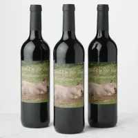 Soak Up the Rays, Capybara-style! Wine Label