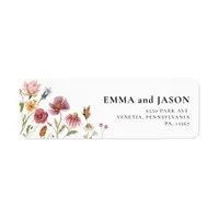 Wildflower Return Address Label