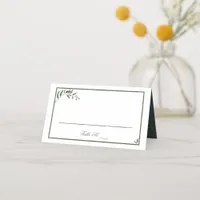 Simple Elegant Eucalyptus Wedding Place Card