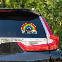 Human LGBTQ+ Pride or Support Rainbow Sticker