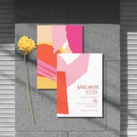 Color Block Wedding Summer ID740 Save The Date